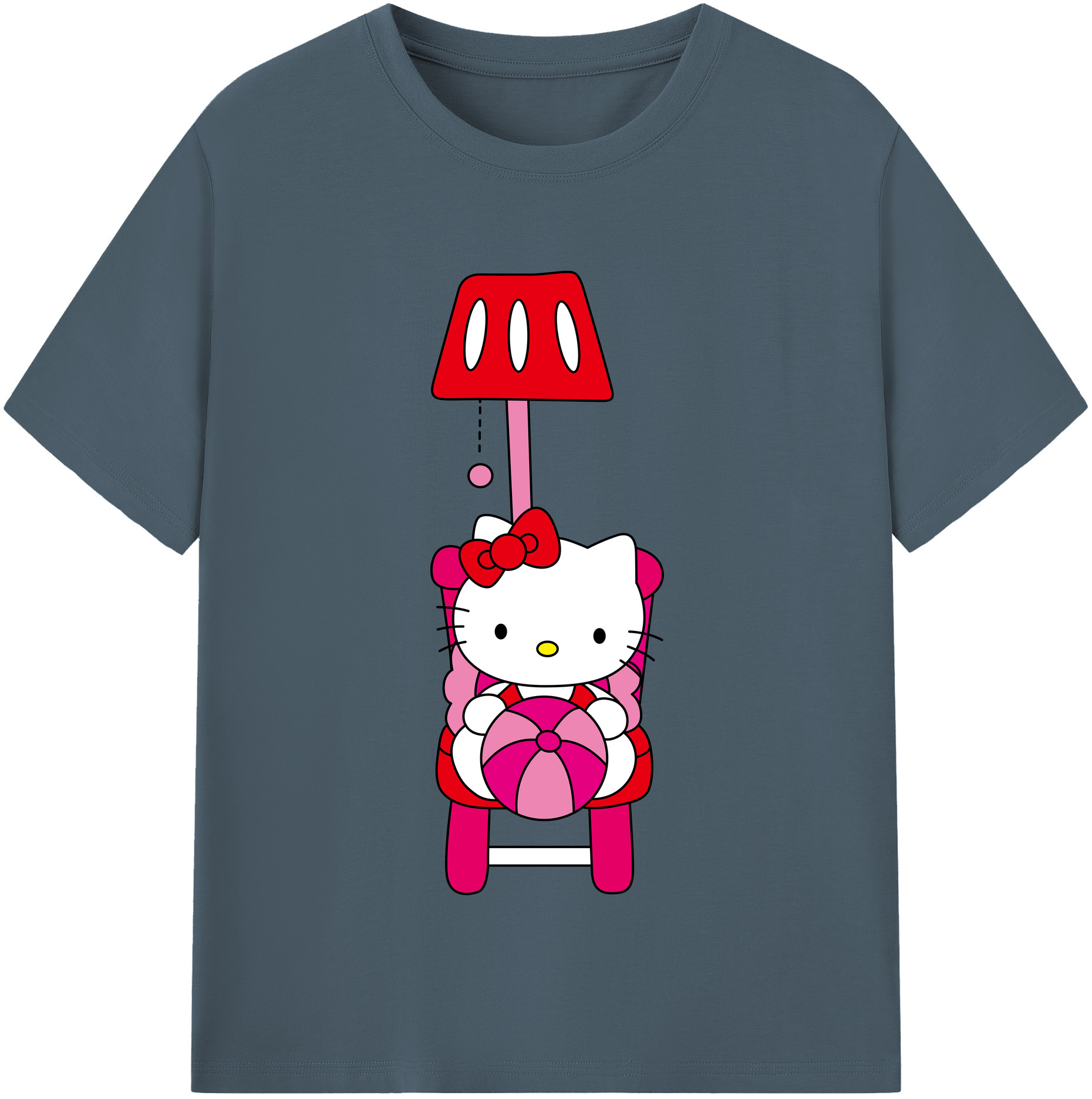（画像用） Hello Kitty ハローキティ 綿100％半袖Tシャツ（フロントプリント）